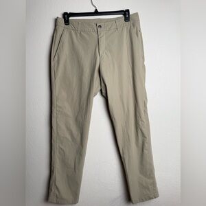 Lululemon Men‎ Size 34 Beige Khaki Commission Slim  Stretch Pockets Trouser